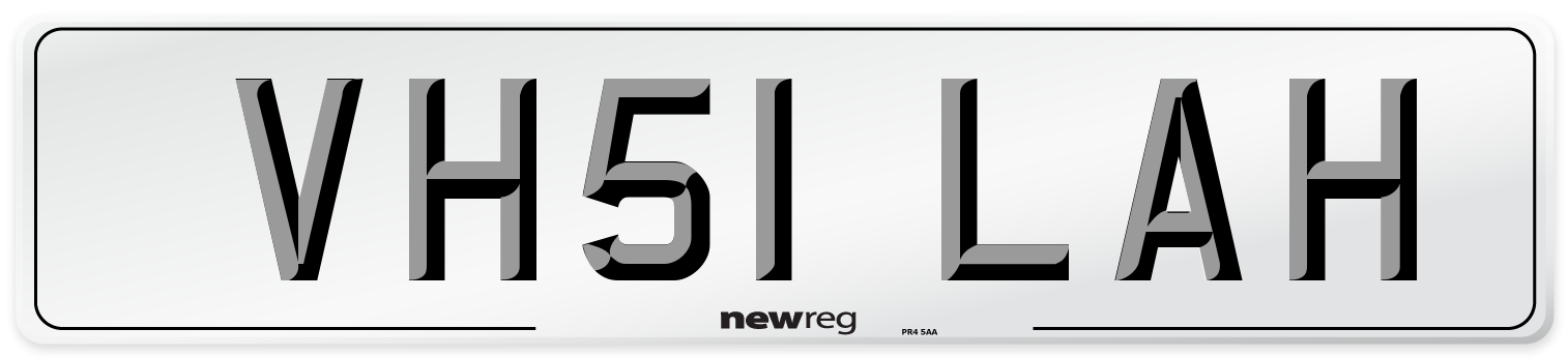 VH51 LAH Number Plate from New Reg